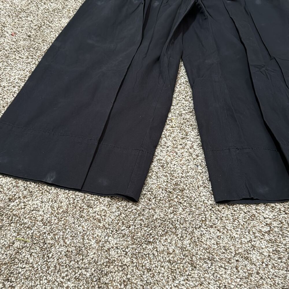ANTHROPOLOGIE Women's Cropped Wide-Leg Trousers Size 0 In Black - Picture 6 of 16